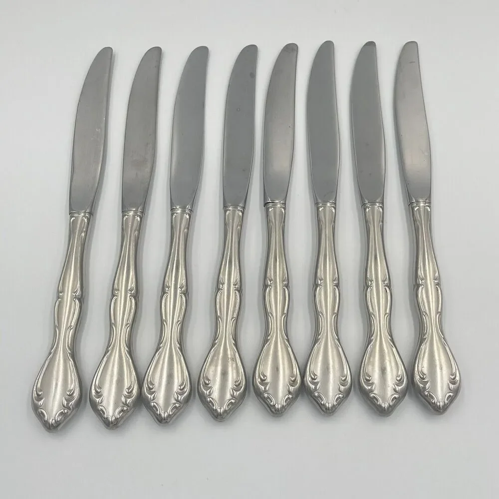 8 QTY Oneida USA CANTATA Dinner Knives Stainless Steel Replacement Flatware 9